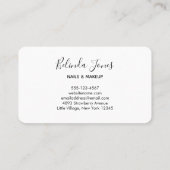 Roze gloeistok en nagelPoolse schoonheid Geëerd Visitekaartje (Achterkant)