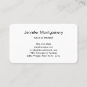 Roze gloeistok en nagelPoolse schoonheid Geëerd Visitekaartje (Achterkant)