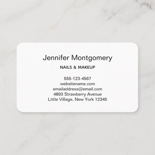 Roze gloeistok en nagelPoolse schoonheid Geëerd Visitekaartje (Achterkant)