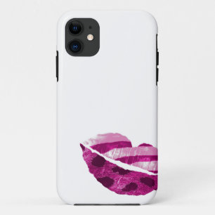 Roze glossy Wilde Lips iPhone 11 Hoesje