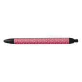 Roze glotpuntpen zwarte inkt pen (Voorkant)