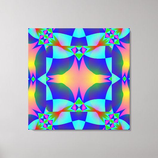 Roze Glow geometrisch ontwerp verpakt Canvas Afdruk (Voorkant)