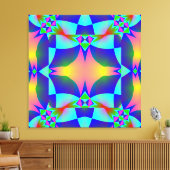 Roze Glow geometrisch ontwerp verpakt Canvas Afdruk (Insitu (Woonkamer))