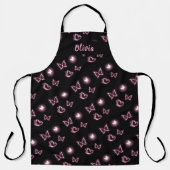 Roze Glow Vlinder Hart Patroon Schort (Voorkant)