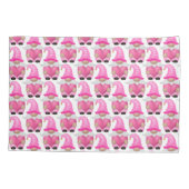 Roze Gnome-harten Bosland Scandinavisch Lief Kussensloop (Achterkant)