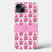Roze Gnome-harten Monogram Bos Aardig  Case-Mate iPhone Case (Achterkant)