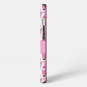 Roze Gnome-harten Monogram Bos Aardig iPhone Hoesje (Linkerkant)