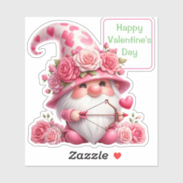 Roze Gnome Valentijn Cupido Contour Sticker