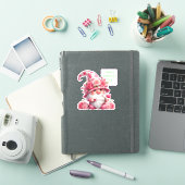 Roze Gnome Valentijn Cupido Contour Sticker (iPad Cover)