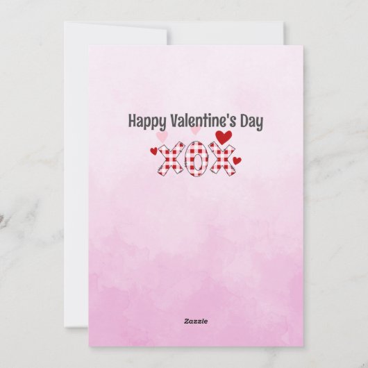 Roze Gnome Valentijn Paar Flat Feestdagenkaart (Achterkant)