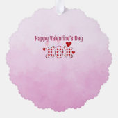 Roze Gnome Valentijn Paar Flat Ornament Kaart (Achterkant)