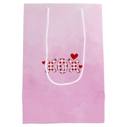 Roze Gnome Valentijn Paar Medium Cadeauzakje (Achterkant)