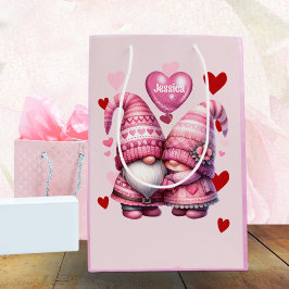 Roze Gnome Valentijn Paar Medium Cadeauzakje