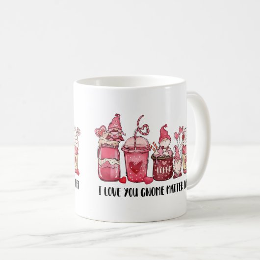 ROZE GNOMES KOFFIEKOPJES VALENTIJNSDAG MOK (Voorkant rechts)