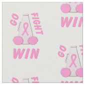 Roze Go Fight Win Megaphone Stof (Close Up)