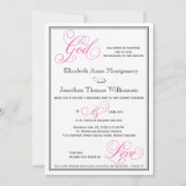 Roze God is de Liefde Christelijke Uitnodiging van (Voorkant)