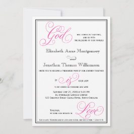 Roze God is de Liefde Christelijke Uitnodiging van