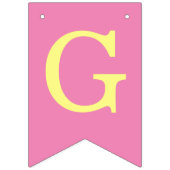 Roze God zegene 4 letters Naam doopsel Communie Vlaggetjes (Tweede vlag)