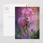 Roze godin Art Briefkaart (Voorkant / Achterkant)