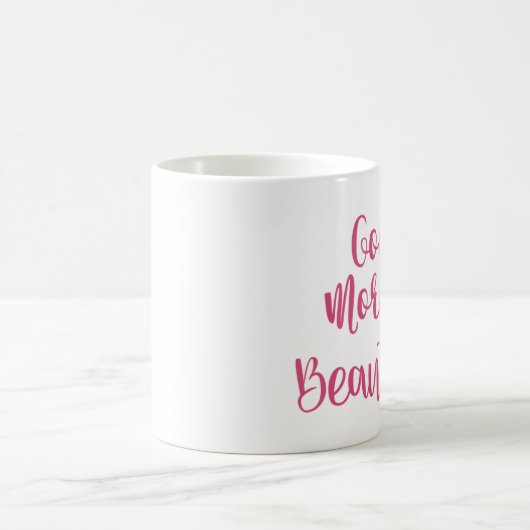 Roze Goede Goedemorgen mooie koffie-Mok Koffiemok (Center)
