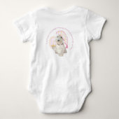 Roze Goedenacht Westie met Kaars Romper (Achterkant)