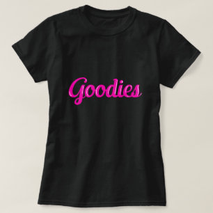 Roze GOEDJES Type Whimsical Vintage Typografie T-shirt