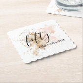 Roze & Gold 50 & Fabulous 50e verjaardag Kartonnen Onderzetters (Gebogen)