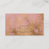 Roze & Gold 50e verjaardag - Details Informatiekaartje (Achterkant)