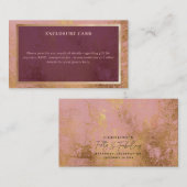 Roze & Gold 50e verjaardag - Details Informatiekaartje (Voorkant / Achterkant)