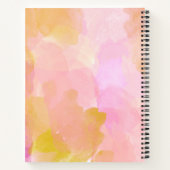 Roze Gold Abstracte Waterverf Aangepast recept Notitieboek (Achterkant)