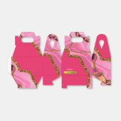 Roze & Gold Agate Geode Glitter Hartelijk dank Bedankdoosjes (Uitgevouwen)