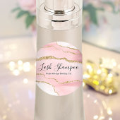 Roze Gold Agate Lash Extension Shampoo Cleanser Ronde Sticker