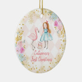 Roze Gold Alice Ceramic Ornament (Rechts)