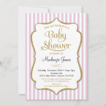 Roze Gold Baby shower Invitation Girl Baby shower