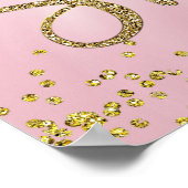 Roze Gold Baby shower Welkomstteken Poster (Hoek)
