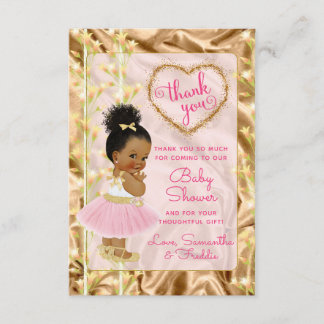 Roze & Gold Bedankt voor je etnische Baby shower Kaart