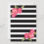 Roze Gold Black White Bridal Shower Invitation Kaart (Achterkant)