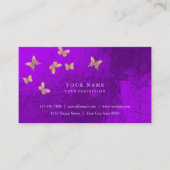 Roze Gold Blush Cooper Paars Amethyst Metallic Visitekaartje (Voorkant)