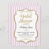 Roze Gold Bridal Shower Uitnodiging legant (Voorkant / Achterkant)