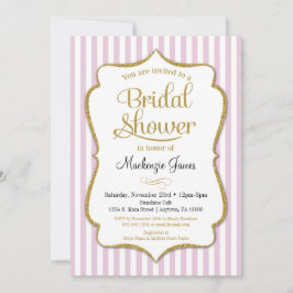 Roze Gold Bridal Shower Uitnodiging legant
