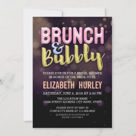 Roze Gold Brunch & bubel Bridal Shower Invitation Kaart