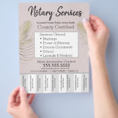 Roze Gold Business Theon Off Strips voor notarisse Flyer (Hand)