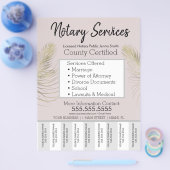 Roze Gold Business Theon Off Strips voor notarisse Flyer (Enkel)