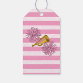 Roze | Gold Cheer Cheerleader Teen Birthday Party Cadeaulabel (Achterkant)