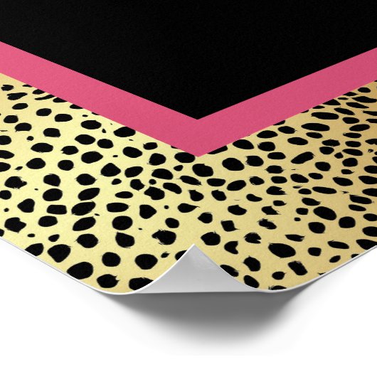 Roze Gold Cheetah print Beauty Boutique Sign (Hoek)