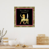 Roze Gold Cheetah print Beauty Boutique Sign (Keuken)