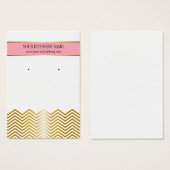 Roze Gold Chevron - Aangepaste verhuurkaart Visitekaartje (Voorkant /achterkant)