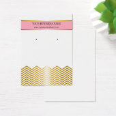 Roze Gold Chevron - Aangepaste verhuurkaart Visitekaartje (Bureau)