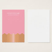 Roze Gold Chevron - Aangepaste verhuurkaart Visitekaartjes (Voorkant /achterkant)