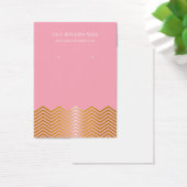 Roze Gold Chevron - Aangepaste verhuurkaart Visitekaartjes (Bureau)